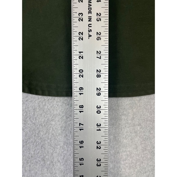 BYLT Drop Cut Lux Henley Shirt Men M Green Hooded Drawstring Stretch Performance - Picture 7 of 10